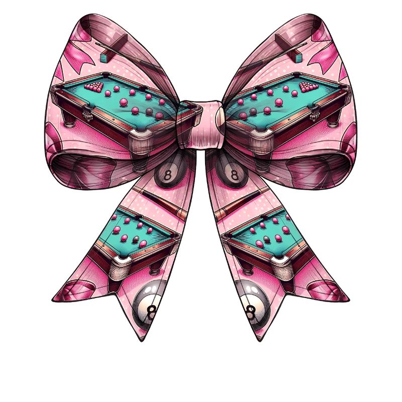 Coquette Bow Billard Table de billard Boules de queue