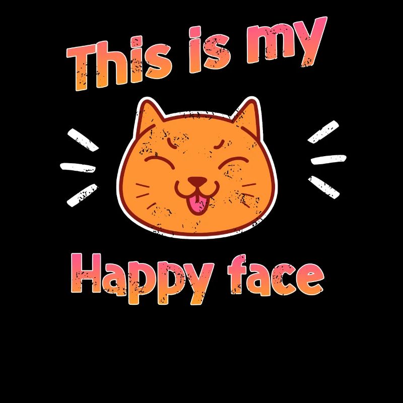 C’est mon visage heureux chat de dessin animé mignon