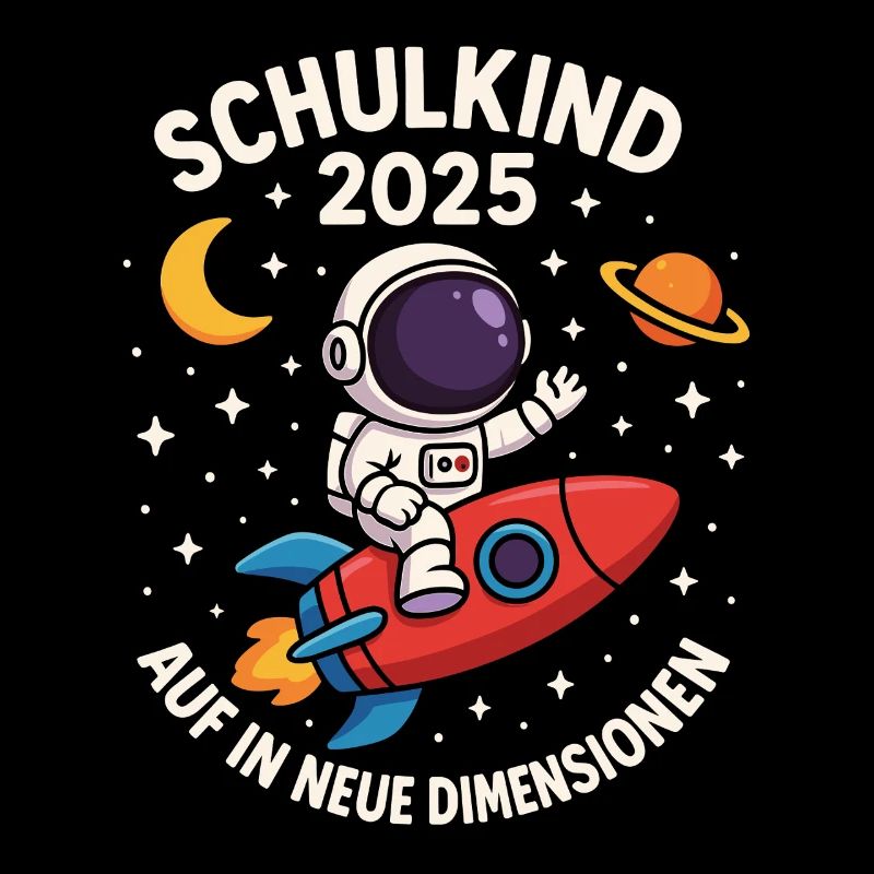 Schoolchild 2025 Astronaut Rocket