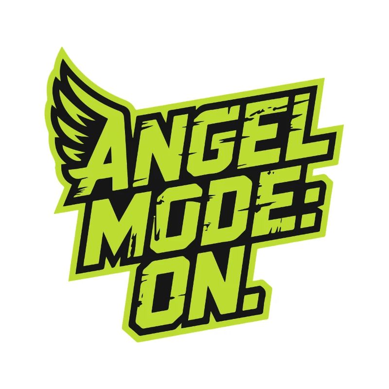 Modèles d’anges sur une typographie verte audacieuse