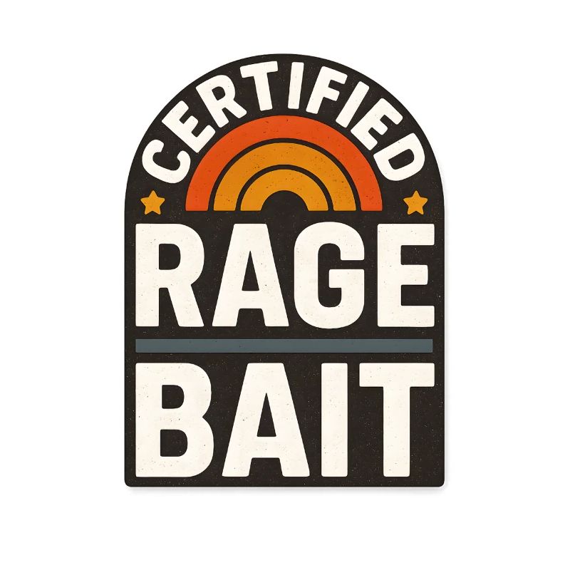 Rage Bait Patch Lustiger Spruch