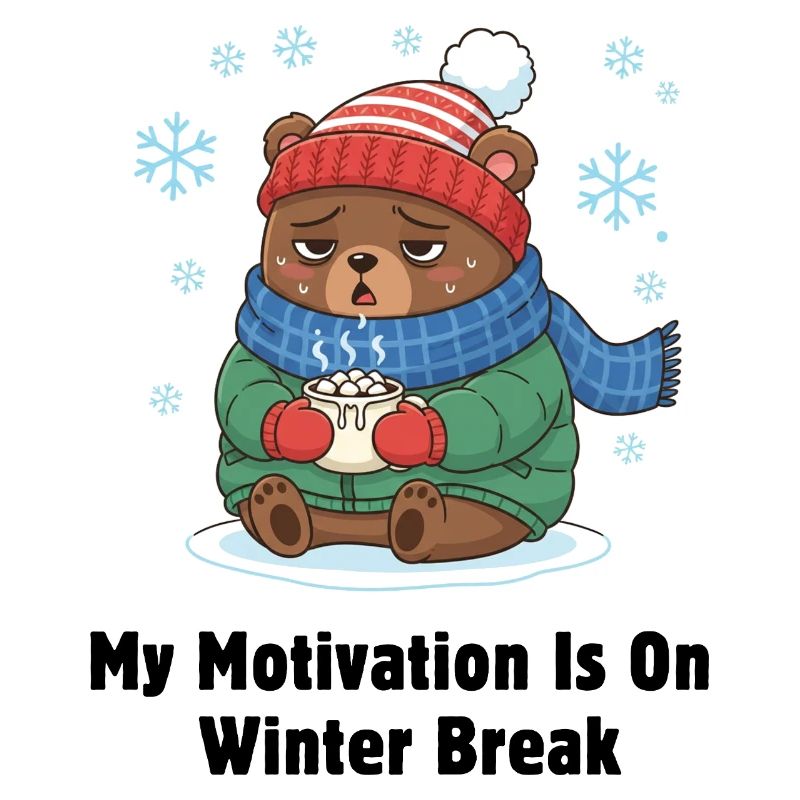 Winter Break Motivation Bear