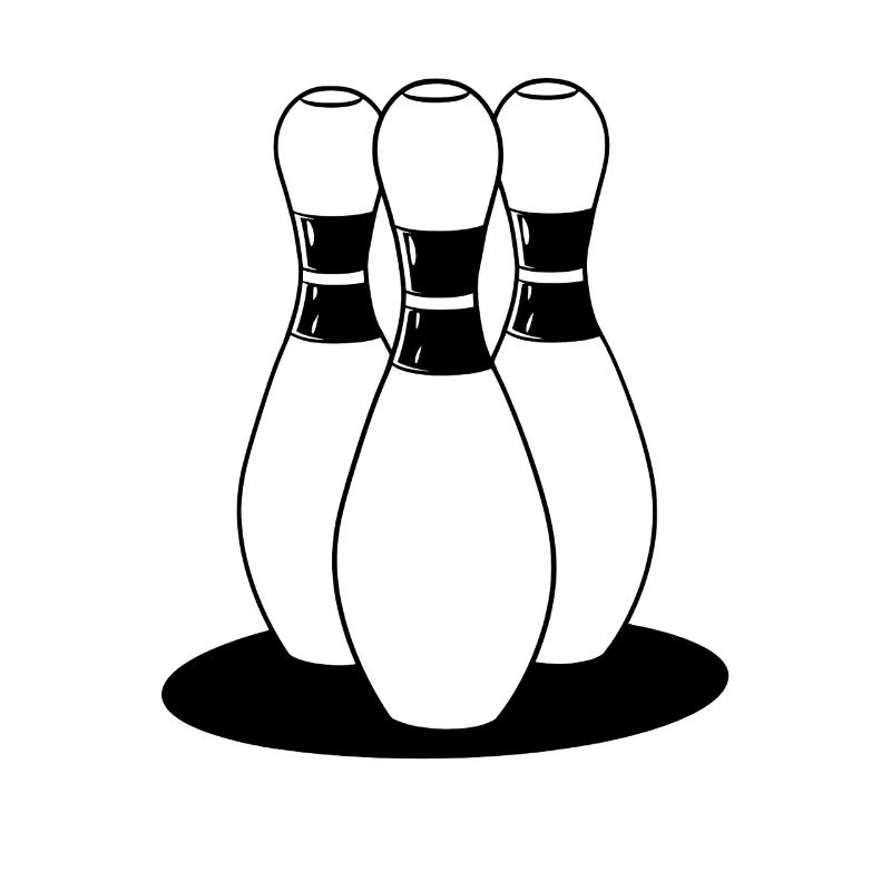 Look de dessin animé de bowling