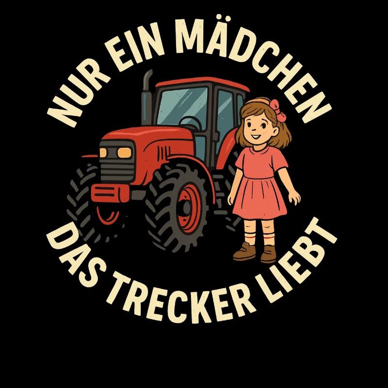 Nur ein Mädchen das Trecker liebt