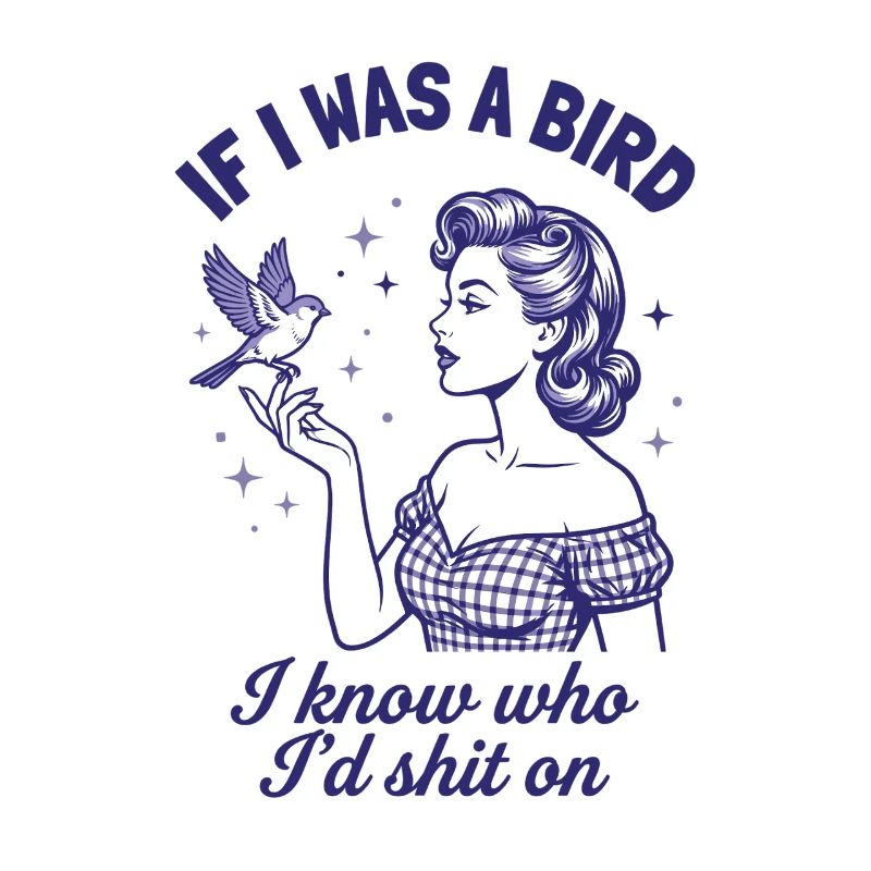 Echte Rache Vogel Retro Statement