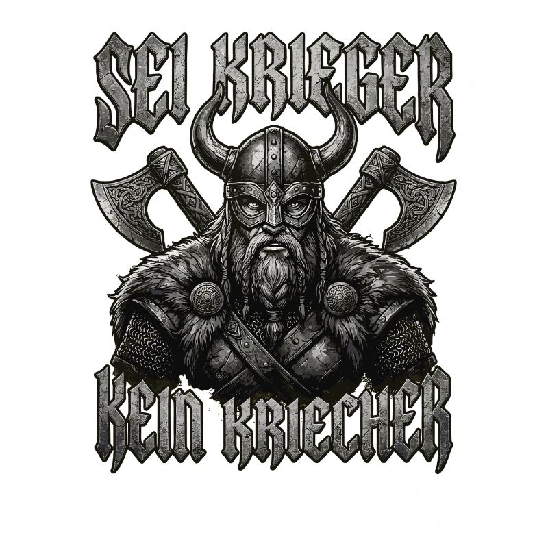 Sei Krieger kein Kriecher Wikinger Bart