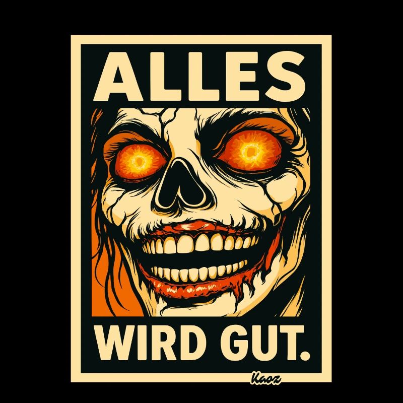 Alles Wird Gut Skull Portrait