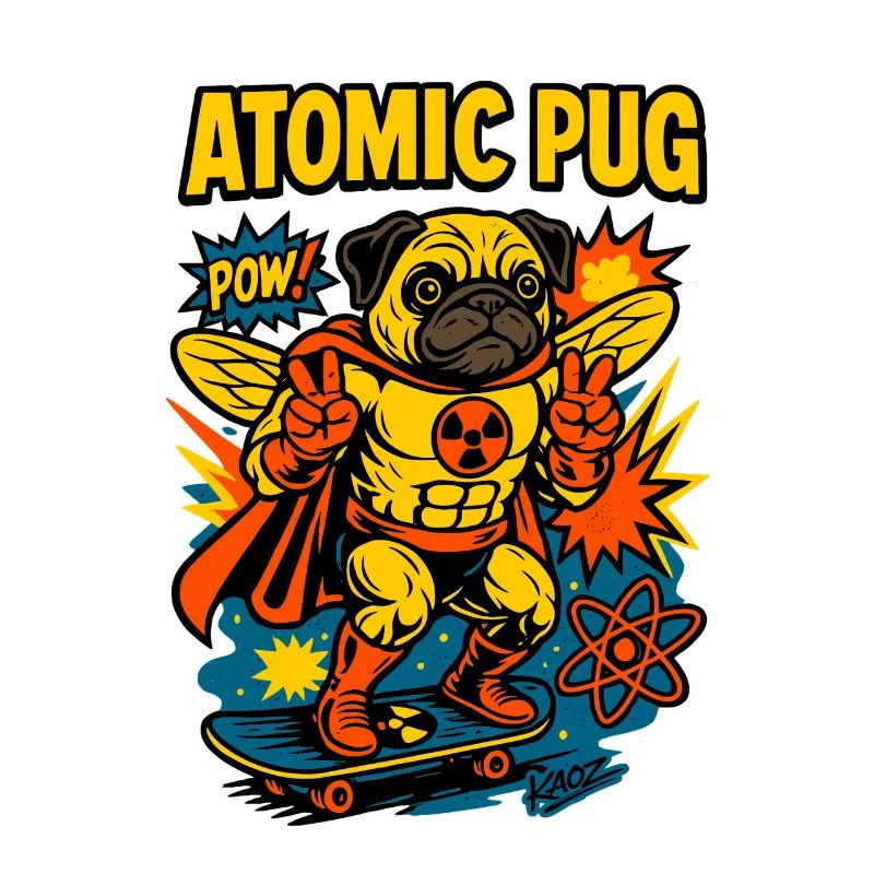 Héros Atomic Pug à bord