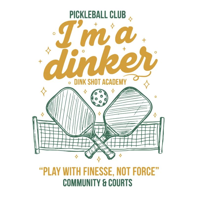Pickleball-Witzbold Ich bin ein Dinker-Liebling