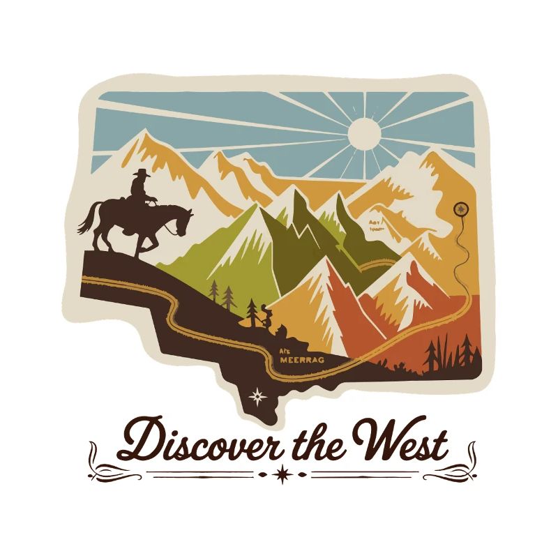 Entdecken Sie den West Mountain Sticker