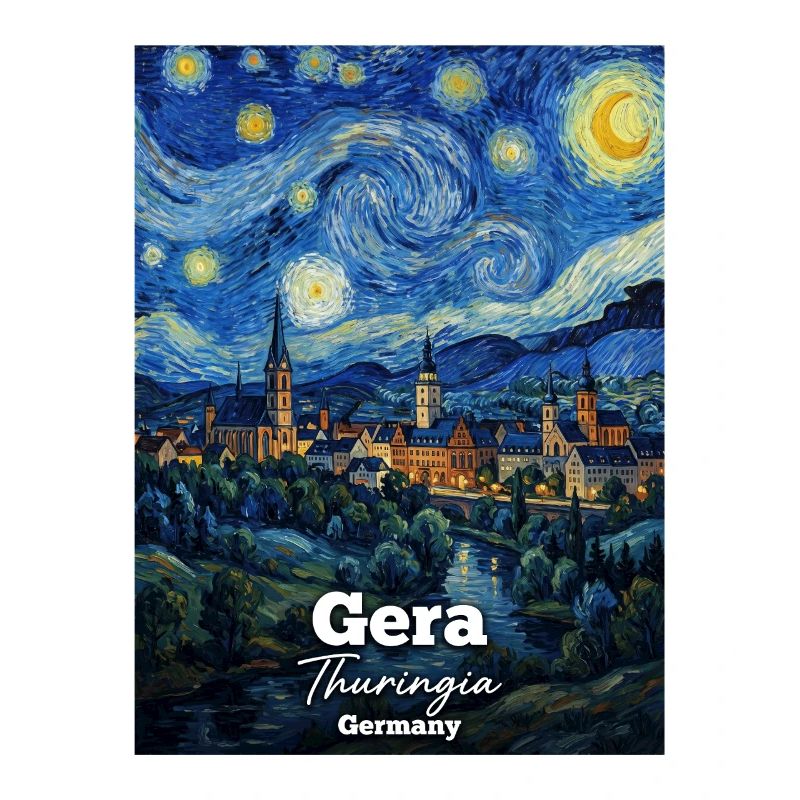 Gera Thuringia Germany Starry Night