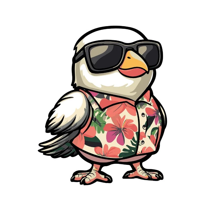 Taube Vogel Comic Urlaub