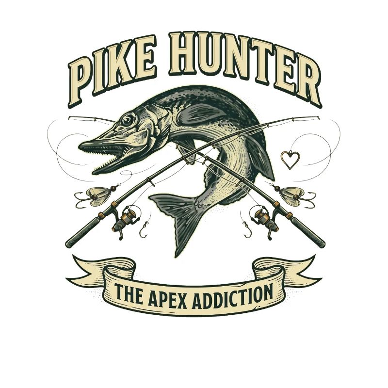Pike Hunter Angler Predator Vintage