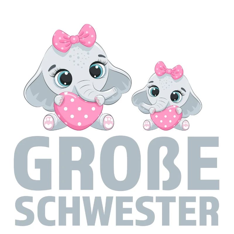 Große Schwester Elefant Geschwister Geschenk