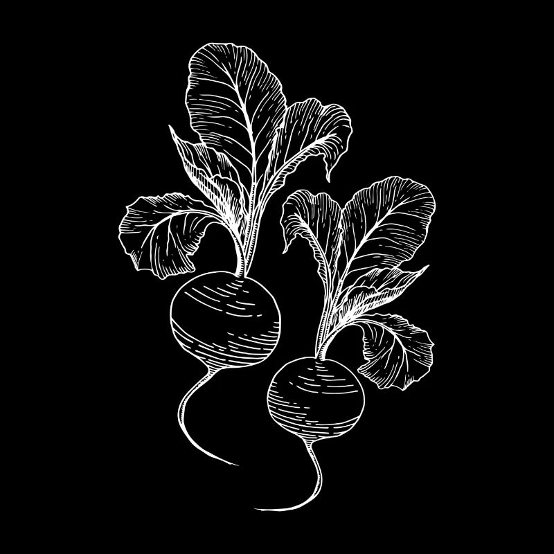 Cadeau de jardinier végétalien de radis