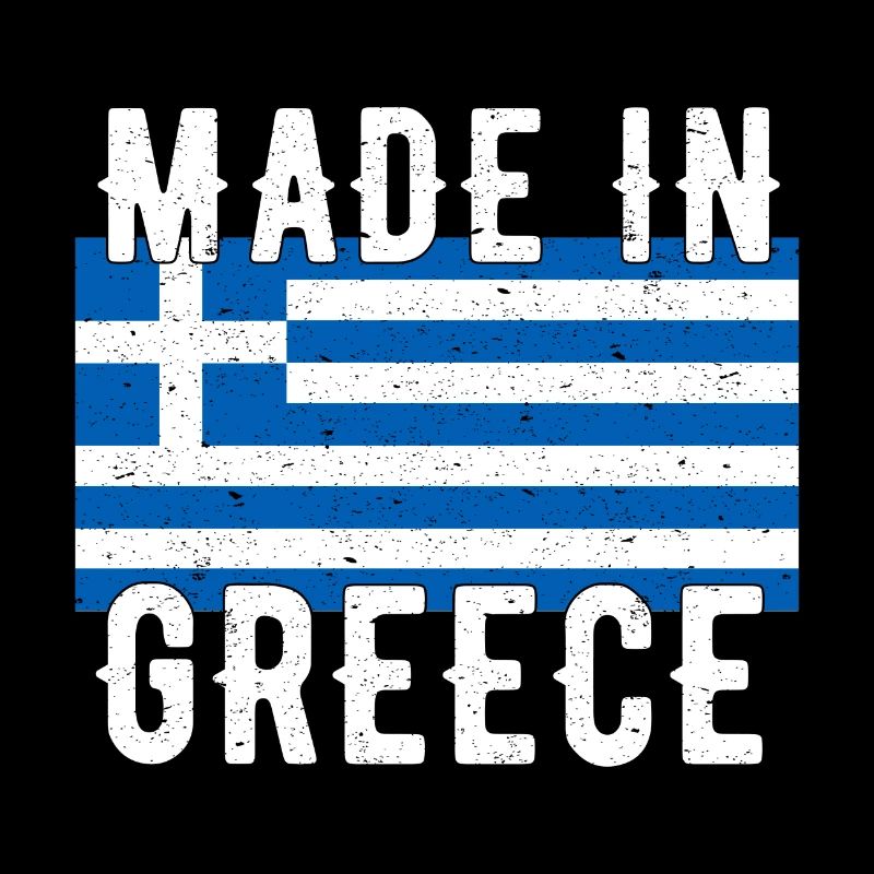 Fabriqué en Grèce Drapeau Grec Rétro Vintage