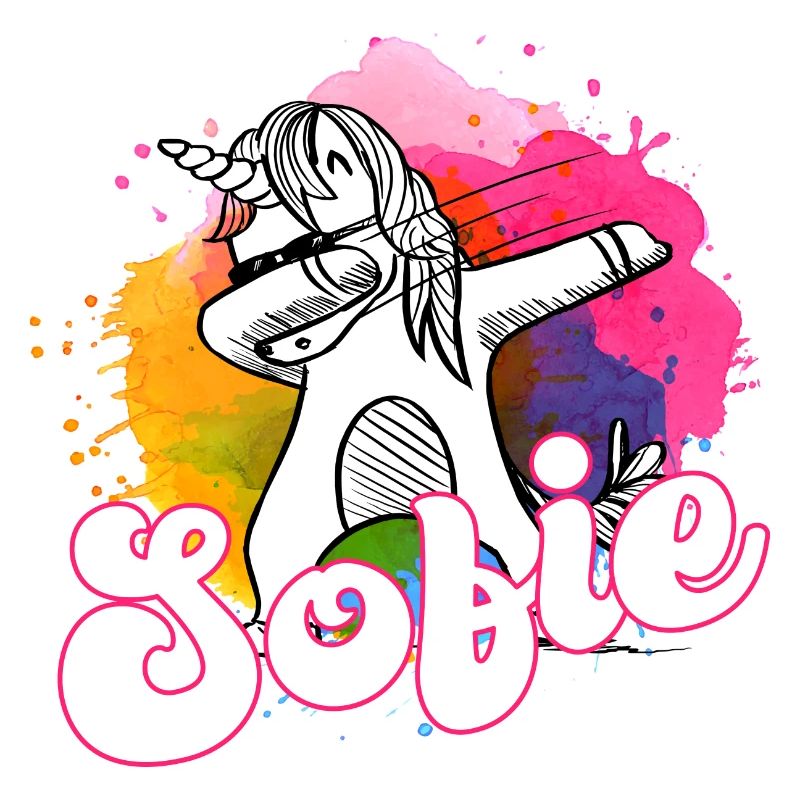 SOFIE - Schöner Name mit dabbing Einhorn