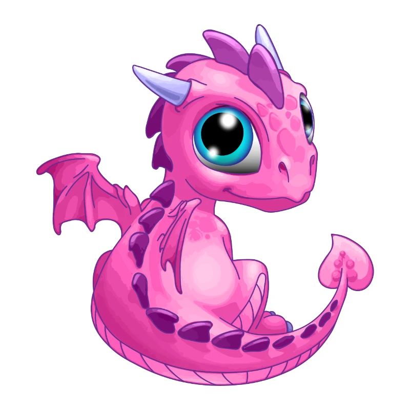 Bébé Dragon Rose | Mignon bébé dragon rose