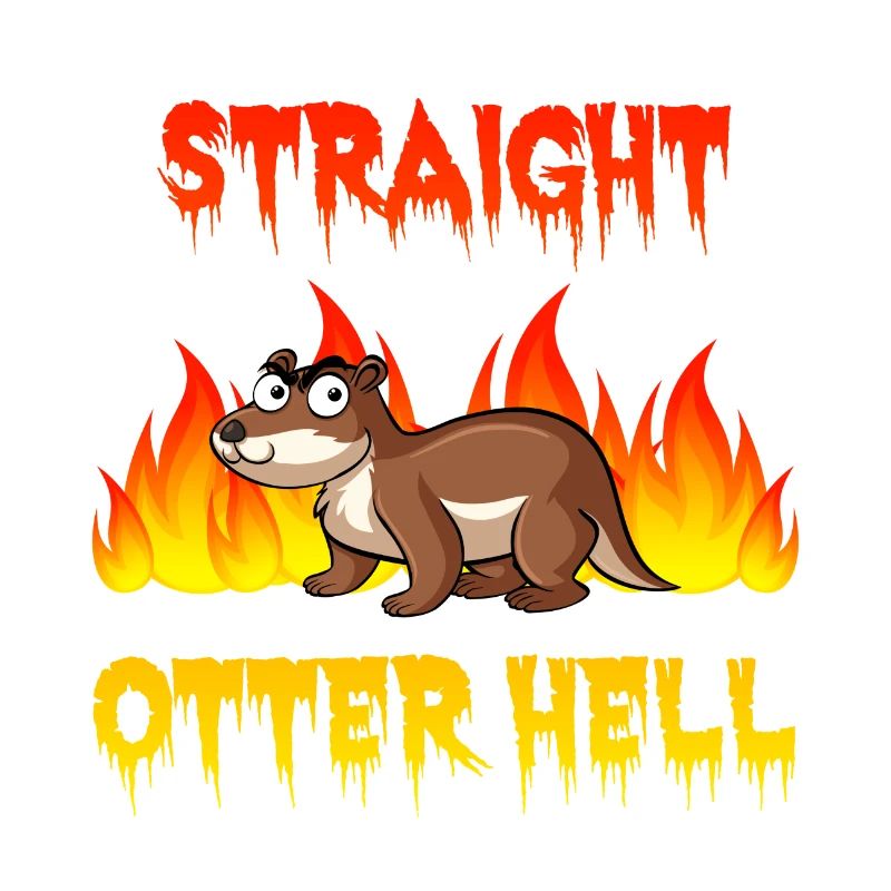 Evil Otter Hell Satan Hell Drôle de dicton