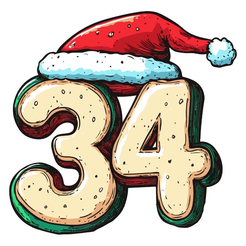 Biscuit de Noël à 34 chiffres