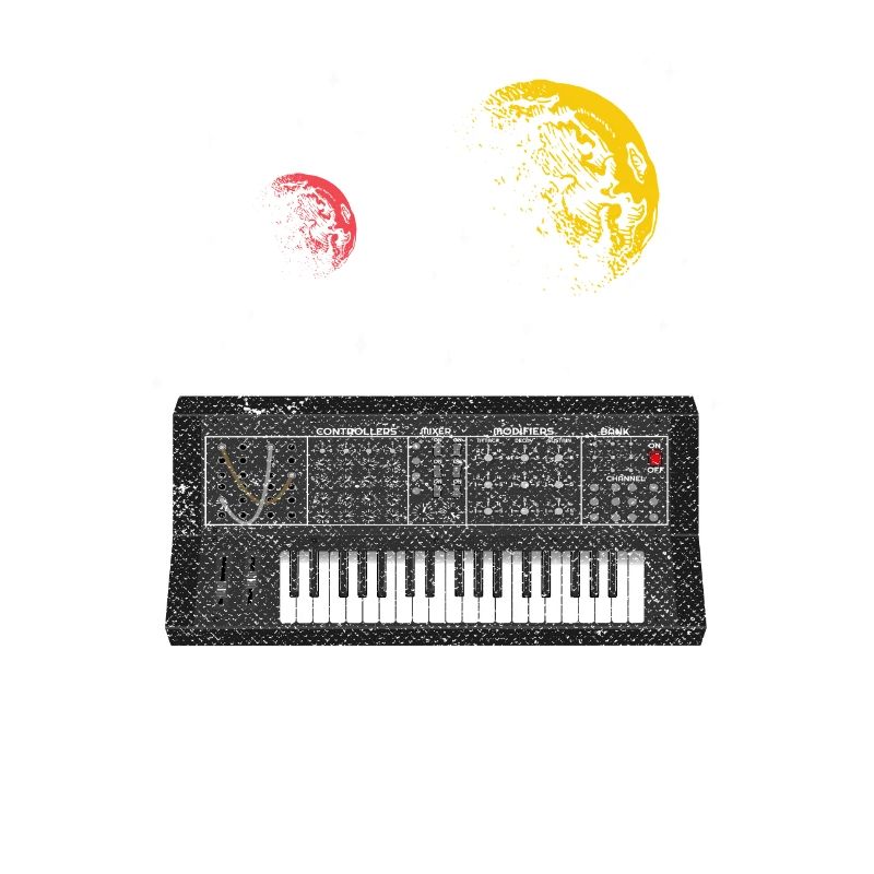 Synthesizer Space Synths Analog Modular Retro Gift