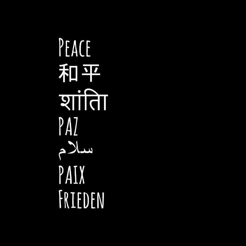Peace world peace foreign language gift