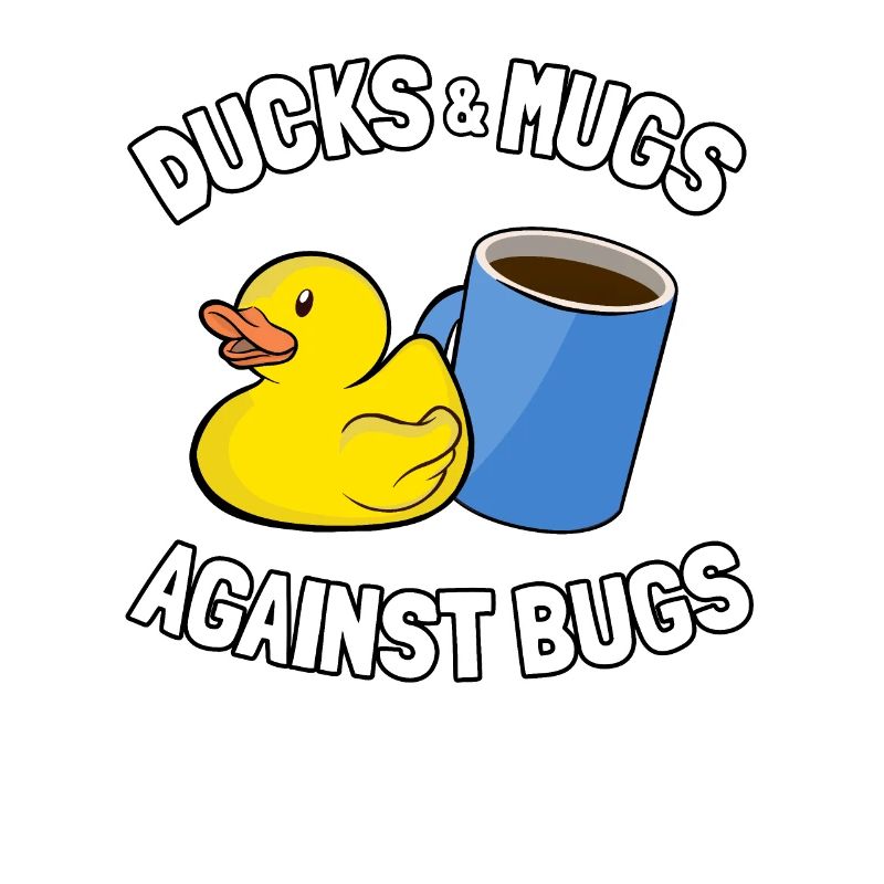 Ducks & Mugs Against Bugs Funny Programmer Coffee