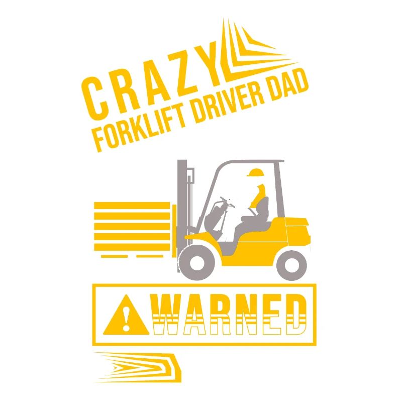 Crazy forklift driver Dad at work