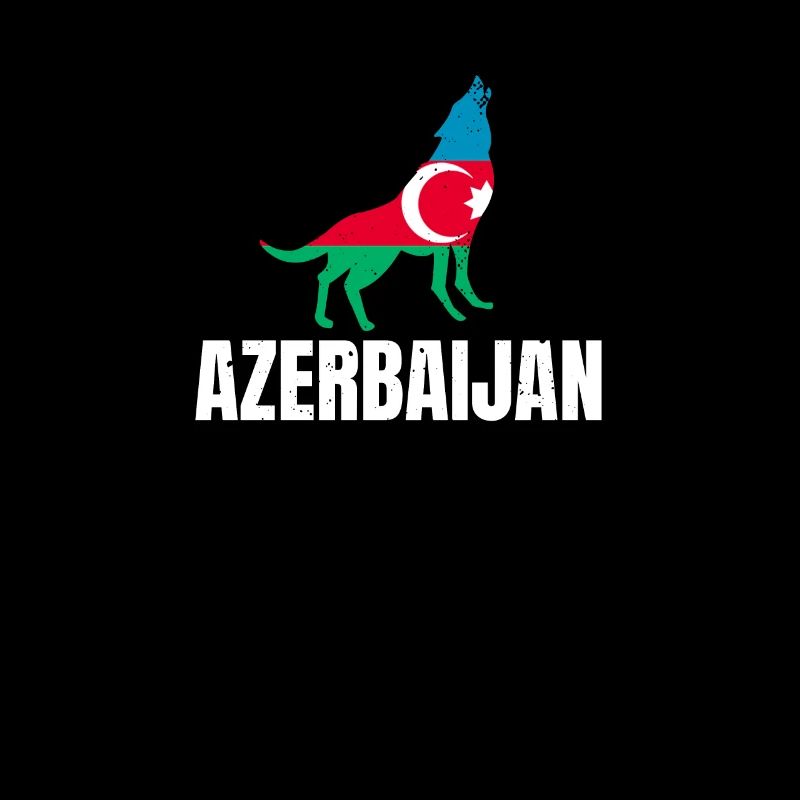 Azerbaïdjan drapeau avec loup Azerbaïdjan