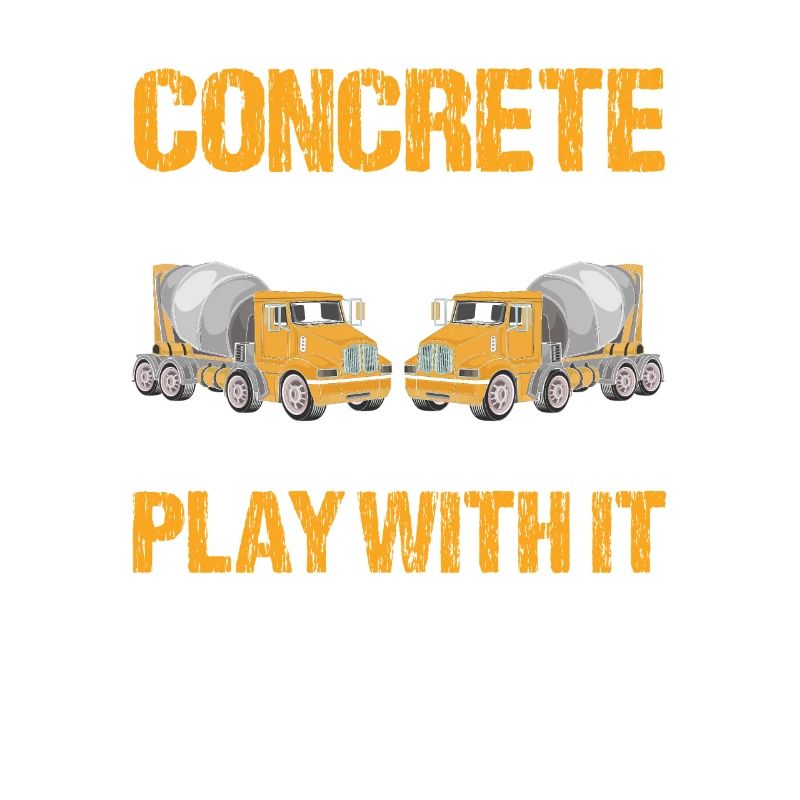 Concrete builder design for construction workers and construction site