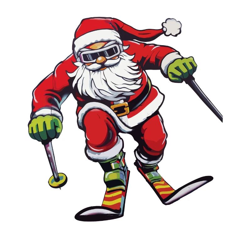 Ski Santa Clause Weihnachtsmann
