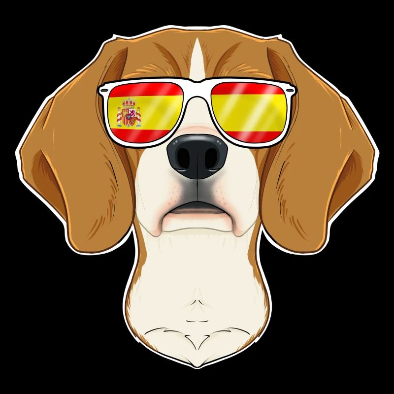 Beagle I Lunettes de soleil Espagne I Drapeau espagnol