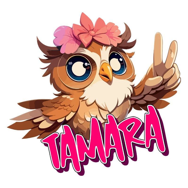 TAMARA - Schöner Mädchen Name mit süßer EULE