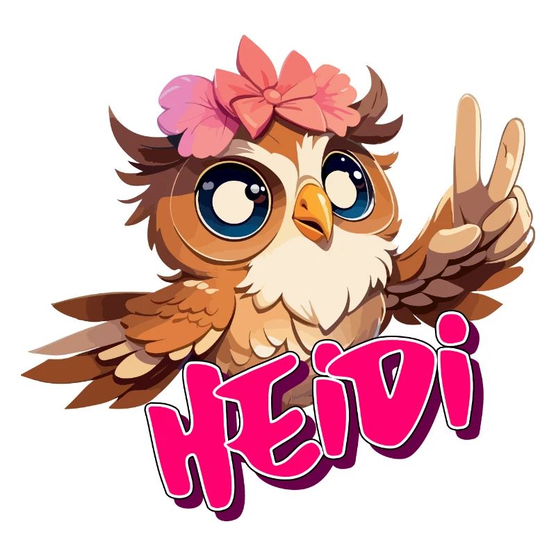 HEIDI - Schöner Mädchen Name mit süßer EULE
