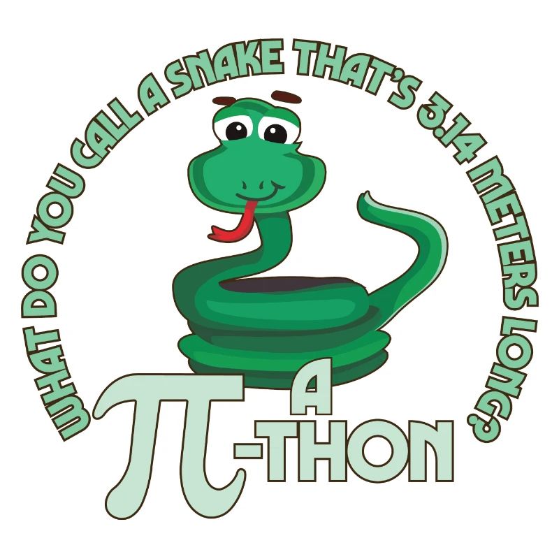 Math Pun Pi-thon Drôle Serpent Mathématiques Meme
