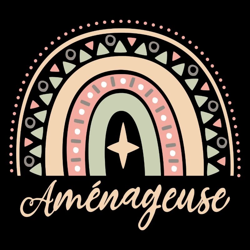 Cadeau Aménageuse. Boho Rainbow aménageuse.