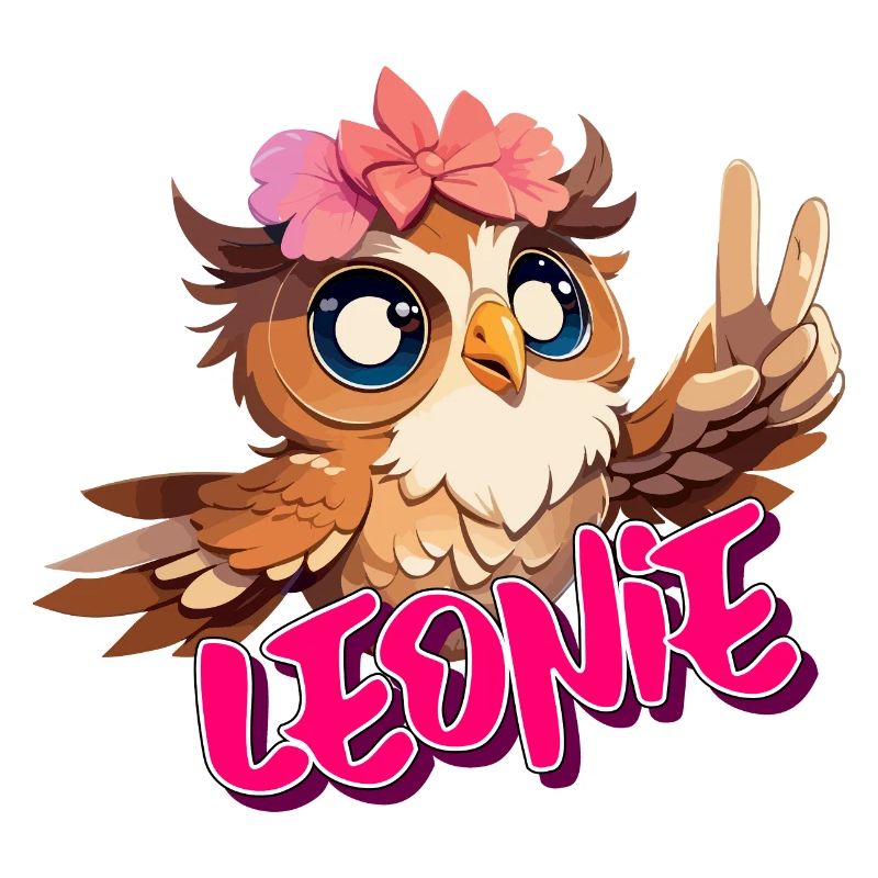 LEONIE - Schöner Mädchen Name mit süßer EULE