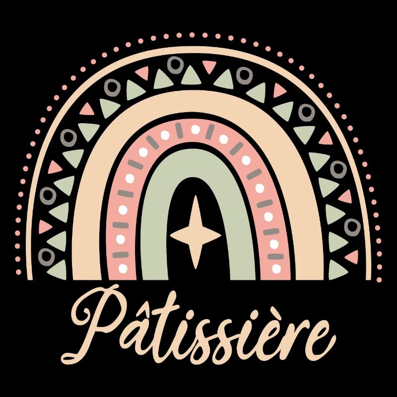 Cadeau Pâtissière. Boho Rainbow pâtissière.