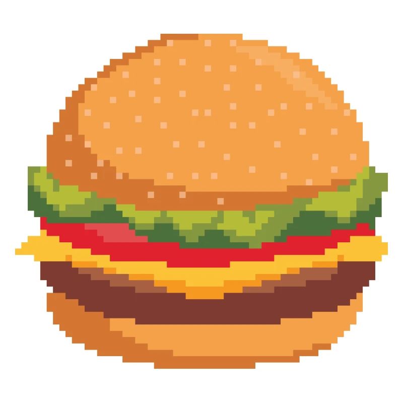 Burger Rétro Pixel