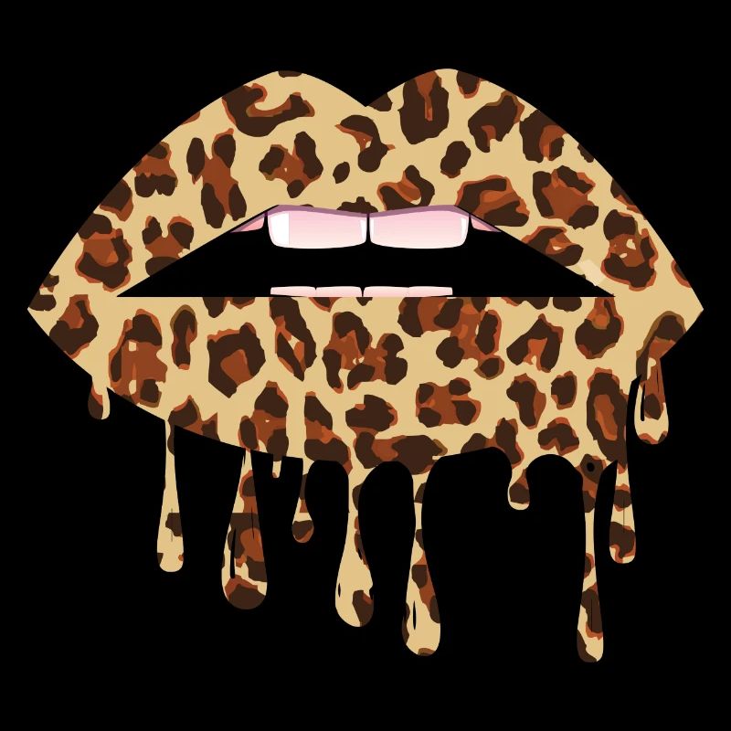 Leo Mouth Lips in Leo Look Leopard Pattern