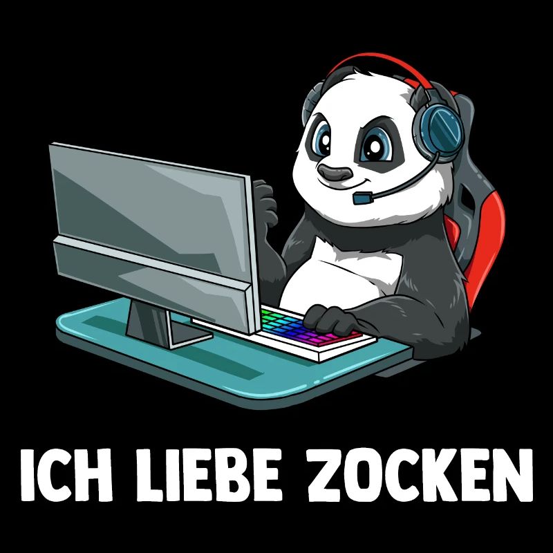 Ich Liebe Computer Zocken - Gaming Panda Computer