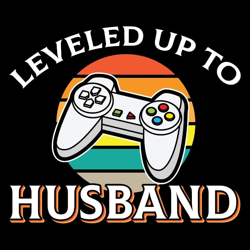 Leveled Up To Husband Video Game Player Gaming Gam