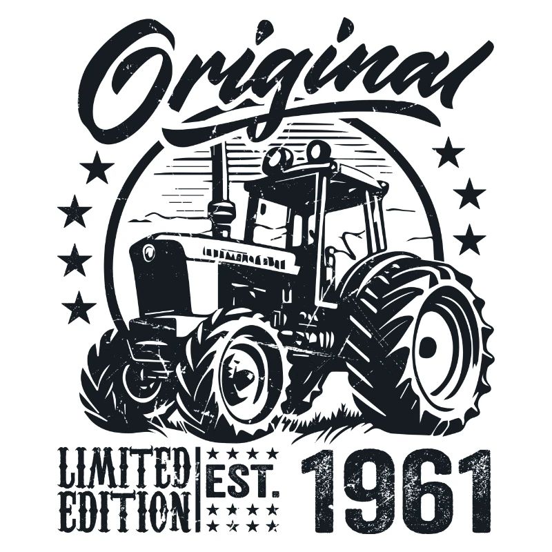 Original 1961 Anniversaire 1961 Fermier Tracteur