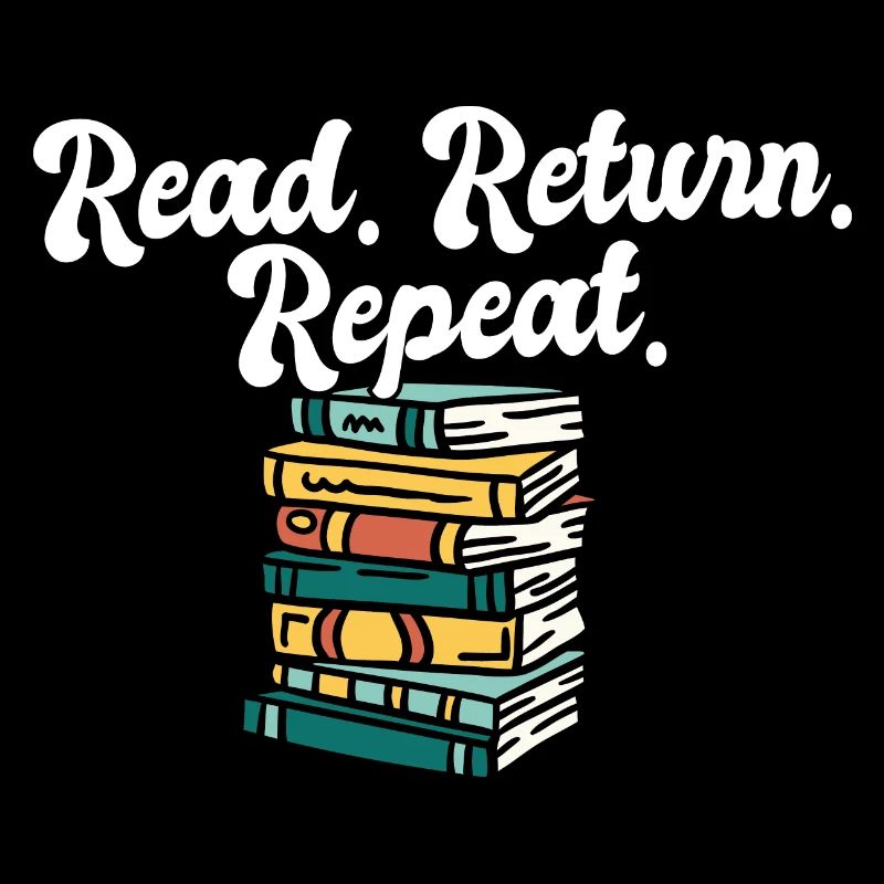 Librarian Read Return Repeat Library Worker Book