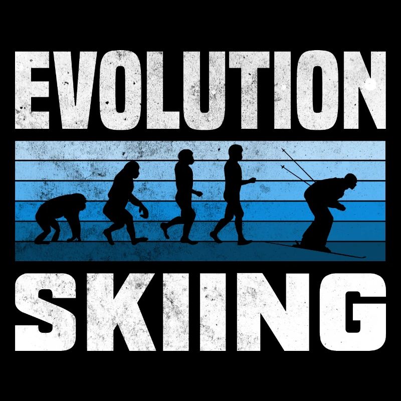 Skiing Evolution Vintag Winter Sport Ski