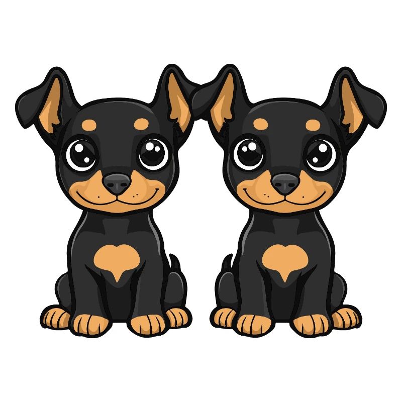 Bande dessinée de chien doberman