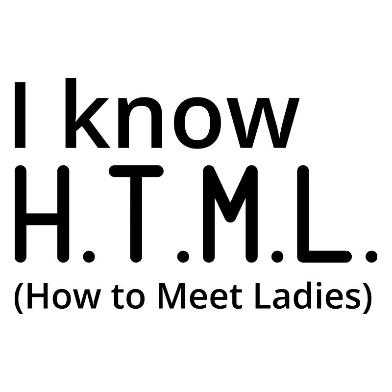 I Know HTML How To Meet Ladies Programmer Computer