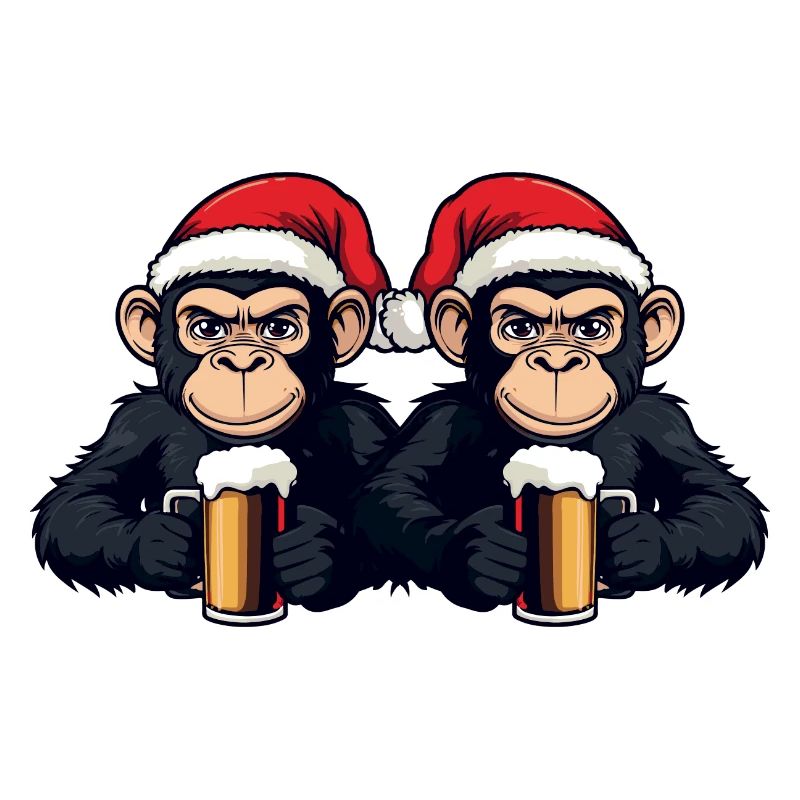 L’équipe de Noël des singes