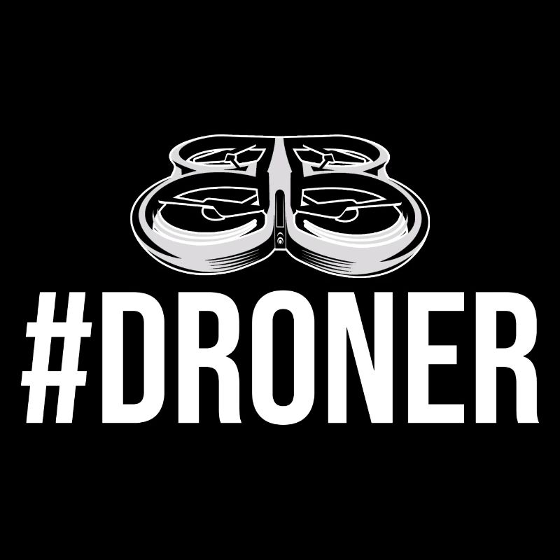 Retro Graphic Drone Flying Quadcopter Pilot RC Dro
