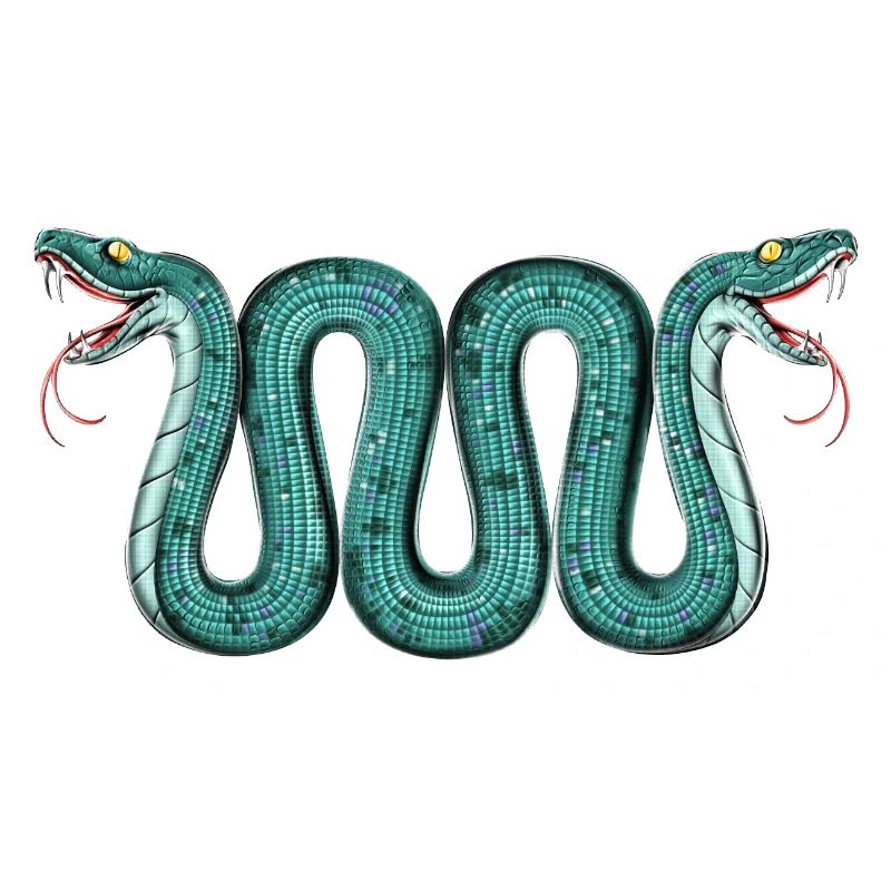 Aztèque deux têtes serpent serpent